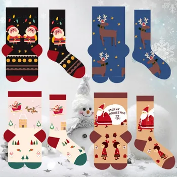 Креативные рождественские носки-трубки для мужчин и женщин Красочные мультяшные носки со снеговиком Осенние и зимние виды спорта Любители моды 2024 Новинка