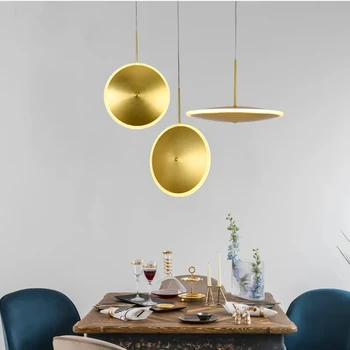 2024 новая тарелка Chrona Подвесной светодиодный светильник роскошный золотой подвесной светильник магазин простой художественный дизайн ресторана металлический линейный подвесной светильник