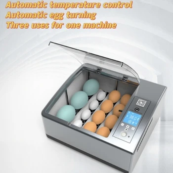 16 яиц Автоматический инкубатор яиц для курицы, утки, птицы, перепела