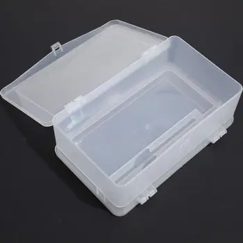 Ножницы для интервального хранения инструментов для нейл-арта Футляр для хранения украшений для ногтей Пластиковый контейнер Двухслойная пустая коробка