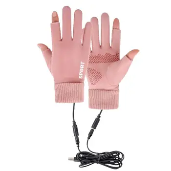 Зимние перчатки Теплые перчатки с подогревом Варежки с подогревом Съемные перчатки с подогревом Нескользящие грелки для рук для ноутбука Перезаряжаемые теплые перчатки