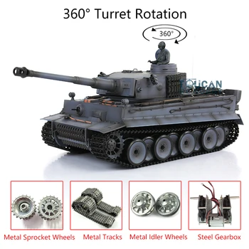 1/16 HENG LONG 7.0 Metal Tiger I RC Tank 3818 W/ 360 Револьверная головка Дистанционное управление Автомобиль RC Panzer для игрушек TH17254-SMT4