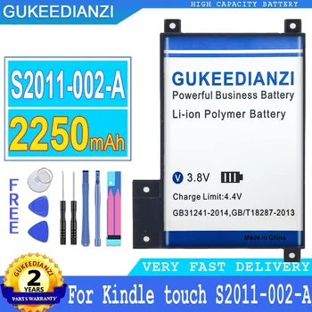 Батарея GUKEEDIANZI для Amazon Kindle Touch, батарея большой мощности, S2011-002-A DR-A014, S2011-002-S, 170-1056-00, D01200, 2250 мАч