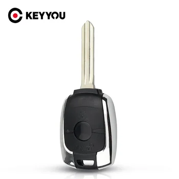 KEYYOU 2 кнопки Замена Дистанционный ключ Корпус Чехол Брелок для SsangYong Actyon Kyron Rexton Korando с необрезанным лезвием автомобильный ключ