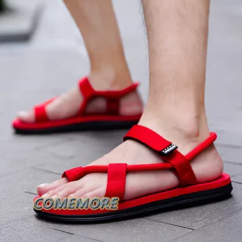 Мужчины / Женщины Сандалии Повседневная обувь Легкие шлепанцы Черный Однотонная обувь для лета Пляжные тапочки Пара Модная обувь