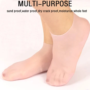 1 пара носки для ухода за ногами SPA Home Многоразовый силиконовый увлажняющий гель для пятки носок потрескавшийся косметический протектор для ухода за кожей ног AntiCracking