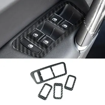 LHD для VW Golf 7 MK7 7.5 2014 2015 - 2020 Текстура углеродного волокна Дверной стеклоподъемник Переключатель управления Крышка панели Защитная накладка