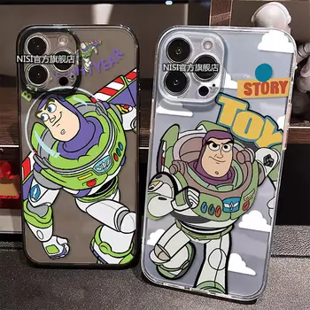 Чехол для телефона Disney Toy Story Buzz Lightyear для iPhone 15 14 13 12 11 Pro Max XS XR XSmax 7 8 Plus Cartoon Shockproof Cover Чехлы