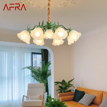 AFRA Потолочная светодиодная люстра Креативный ретро дизайн подвесные светильники Промышленная веревка для дома Лофт Спальня