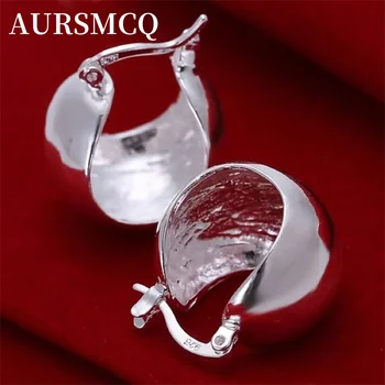AURSMCQ Fine 925 Стерлинговое серебро серьги свадьба высокое качество популярный продукт мода женская партия серьги ювелирные изделия бесплатная доставка