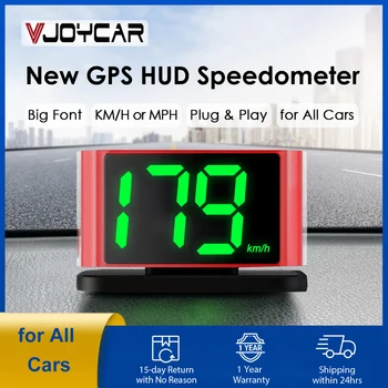 Vjoycar GPS Цифровой спидометр для всех автомобилей Plug and Play Большой шрифт On-baord HUD 2-цветный дисплей Аксессуары для автомобильной электроники