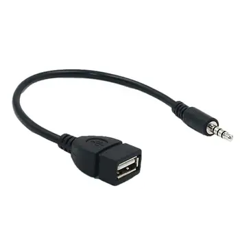 3,5 мм Аудиоадаптер Преобразователь Кабель Высокоточное USB-соединение Высокое качество Автомобильные стерео Джек-кабели USB-соединение для автомобиля